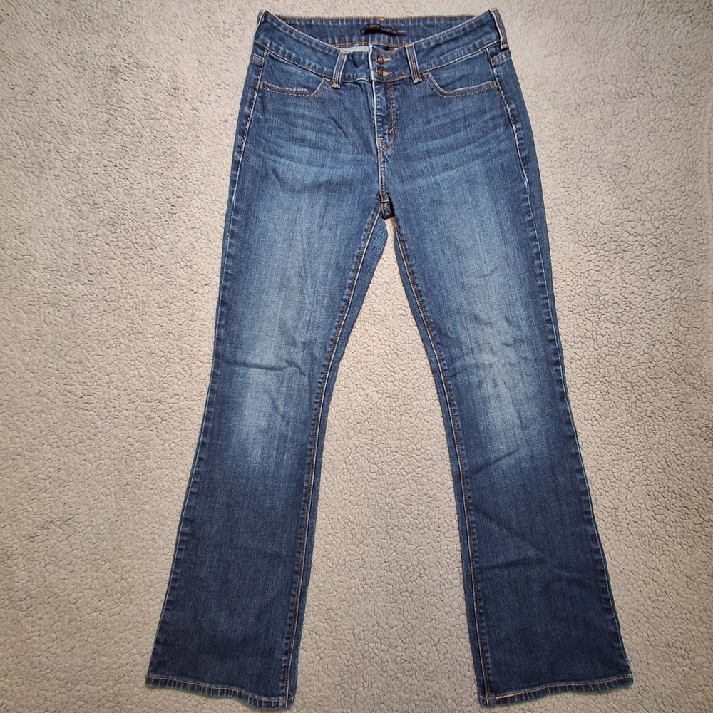 Levi's Slender Boot Cut 526 Jeans Women 8 Medium Wash Blue Button Pocket